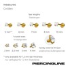 Piercingline Titanium Labret Plug with Internal Thread, Set Crystal, Piercing