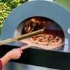 Long Pizza Oven Brush with Scraper Mounted Metal Bristles Pizza