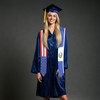 USA And El Salvador Flag Graduation Stole, Satin Embroidery Graduation