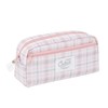 M-Plan Cubix Makeup Case, Checkered, Pink/Beige