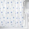Spirella Milano Ciel Pearl Effect Textile Polyester Shower Curtain, 120
