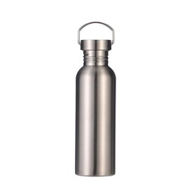 CDJ 25 oz Single Walled Stainless Steel Leak Proof Sports Water Bottle 18/8(304) metal water bottle for Cyclists, Runners, Hikers, Beach Goers, Picnics, Camping - BPA Free
