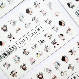 IBDI Hustle and motivation nail Decals/Sliders for manicure or pedicure, Decal for nails, Slider for manicures and pedicures, Nail art