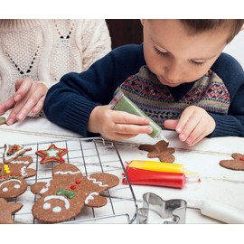 Christmas Cookie Cutters Set of 9 - Star Tree Angel Bell Stocking & More Shapes Stainless Steel