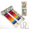 Newellsail Pencil Roll 72 Holes Canvas Rolling Pencil Case Portable