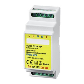 Eutonomy euFIX S224NP Adaptor for DIN Rail for FIBARO Double Smart Module without Buttons