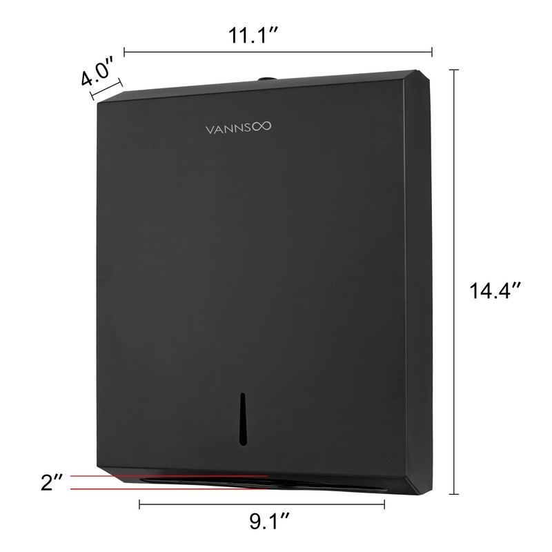 VANNSOO Paper Towel Dispenser, Commercial Stainless Steel Tri-fold/Multi-fold/C-Fold Paper Towel