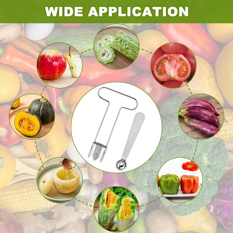 Bell Pepper Corer, Pepper Core Remover Tool, Stainless Steel Apples