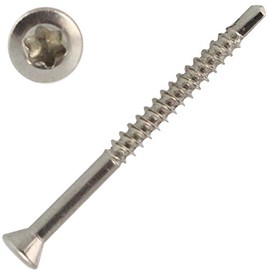 Pack of 100 Plank Screws 3.2 x 25/16 Torx TX-10 with Rounded Head Stainless Steel A2