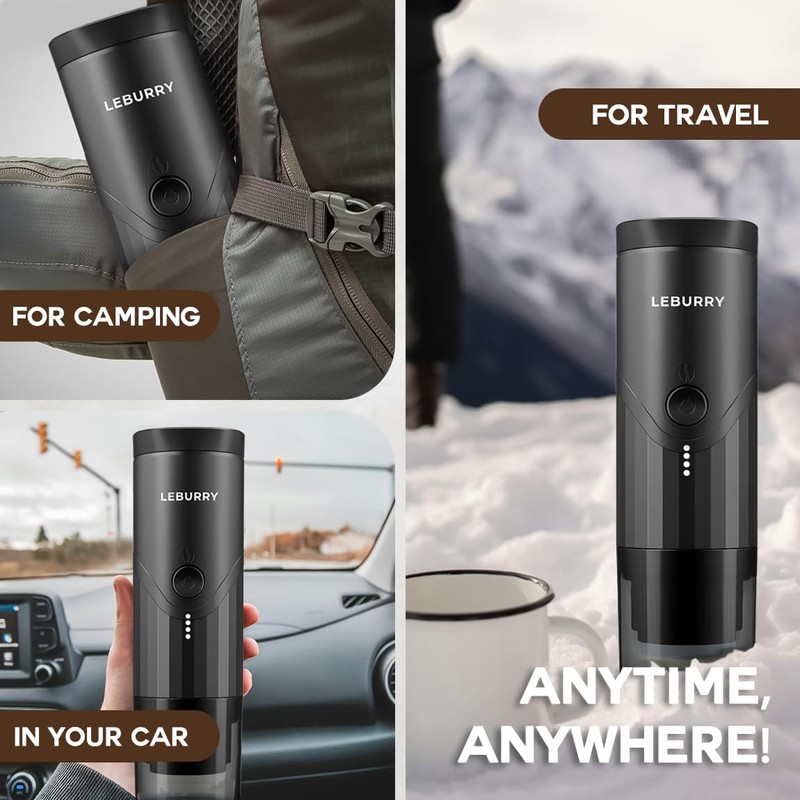 LEBURRY Portable Espresso Machine - Travel Espresso Maker for Both