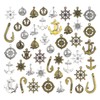 JIALEEY Nautical Anchor Rudder Helm Compass Charms, 100 Grams Mixed
