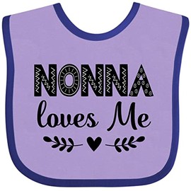 inktastic Nonna Baby Clothes Grandchild Baby Bib Lavender and Purple 3ab8a