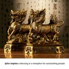 Qilin Ornament Brass Home Desktop Statue Collection Lucky Animals Crafts