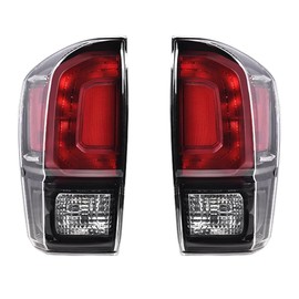 EPIC LIGHTING Halogen Replacement Spec Tail Lights Black Bezel Compatible with TOYOTA 17-19 TACOMA [ TO2800201 TO2801201 8156004200 8155004200 ] Pair