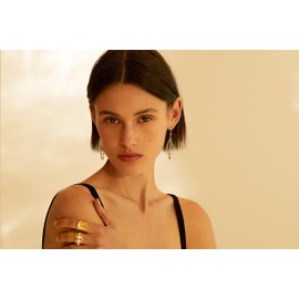 INNERDIVA Gold Dangle Drop Earrings with Crystal for Woman, Long Tassel Boho Earrings with Gold Jewelry Present