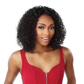 Sensationnel Curls Kinksandco Vpart Wig - Unit 4 Narrow Part Glueless Natural Kinkytexture Edged Hairline for Natural 3C to 4C Hair Textures (TH1B/27)