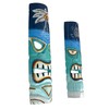 Set of 2 Blue & Green Ocean Tiki Masks –