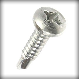 New Pack of 500 Pcs #8 x 1" inch Phillips-Drive Pan Head Self Drilling Metal Tek Machine Screws Kit Stainless Set Warranity by Pr-Merchant