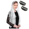 Uccellino Catholic Veil Church Mass Worship Stole with Attached Comb