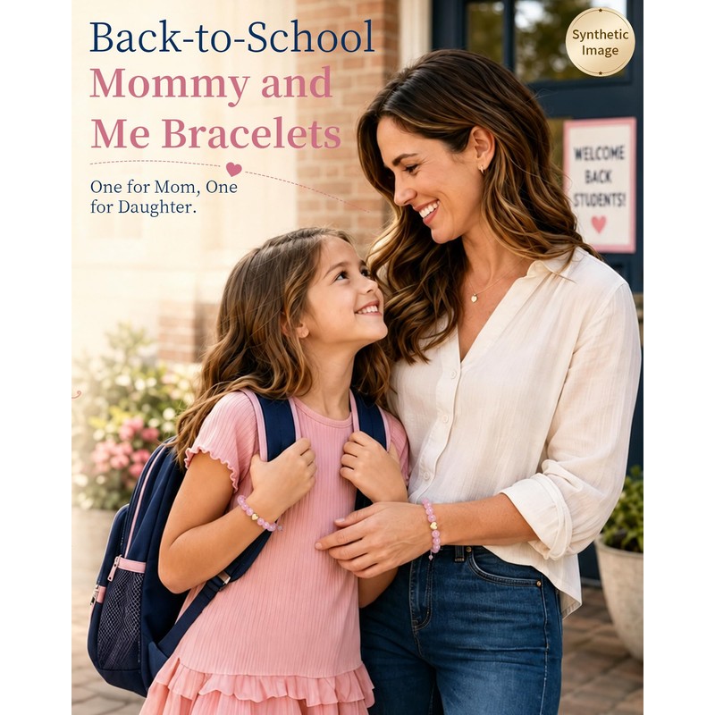 Back to School Mommy and Me Matching Bracelets for First