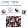 CaTaKu Large Fabric Storage Bins With Lids, Floral Pink Rose
