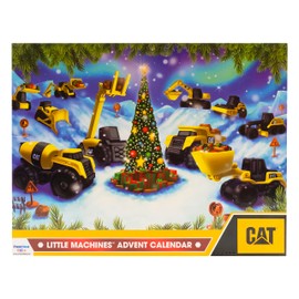 CatToysOfficial CAT Little Machines Advent Calendar - Kids Toys for Ages 3 and Up - 24 Piece Set with 10 Little Machines Vehicles & Magic Insta-Dirt!