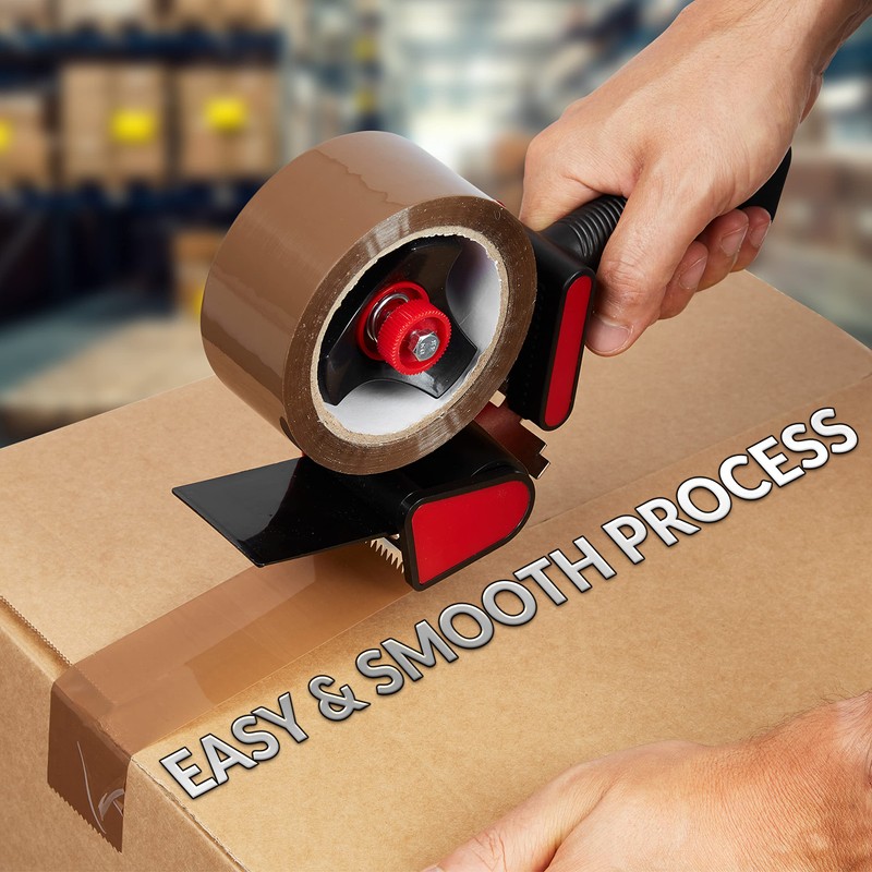 DECO EXPRESS Packaging Tape Dispenser Tape Gun and 6 Rolls