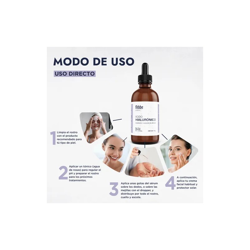 cido Hialurnico Hebbe Cosmetics Concentrado 50g Hidratante Antiarrugas