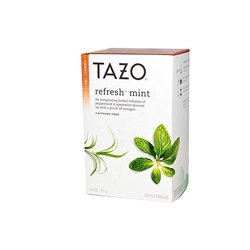 Tazo Herbal Tea Refresh Mint -- 20 Tea Bags -