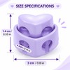 5-Piece Heart-Shaped Knitting Needle Stoppers – Double-Hole Spring Cord Locks