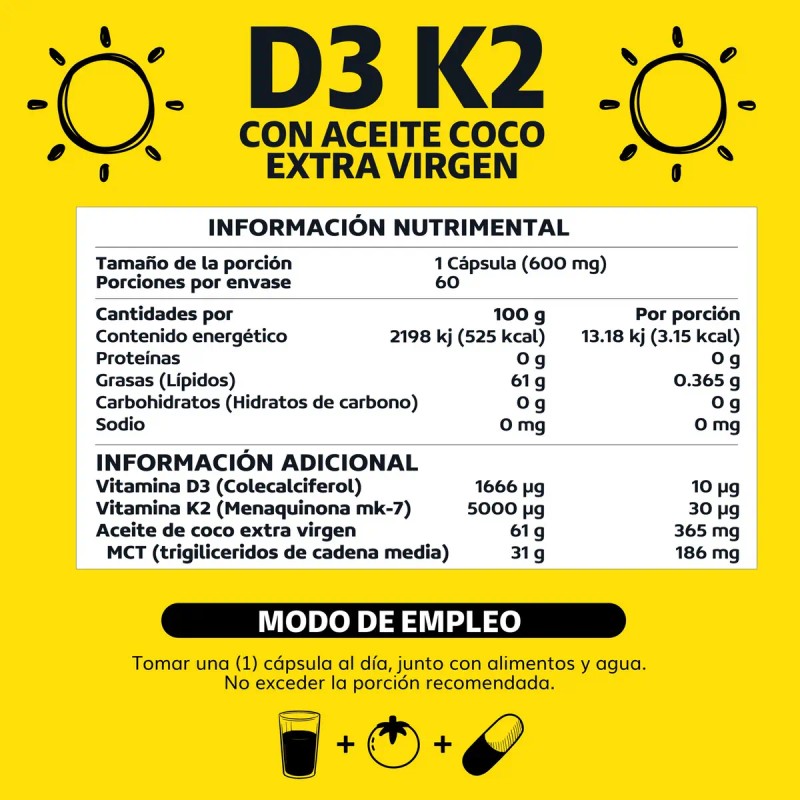 Vitamina Aceite Coco Extra Virgen Mct Trigliceridos Capsulas Cápsula Blanda