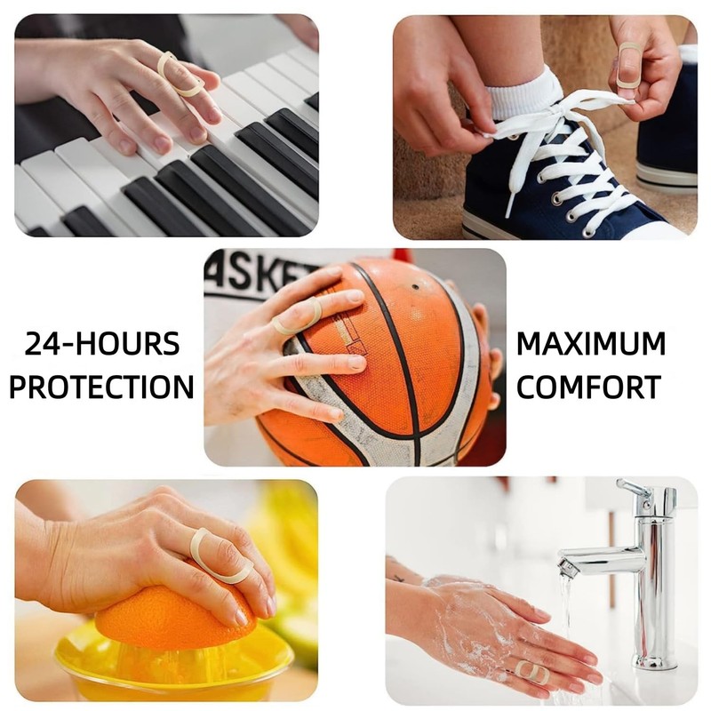 5Pcs Finger Splint, Oval 8 Comfortable Trigger Thumb Brace to
