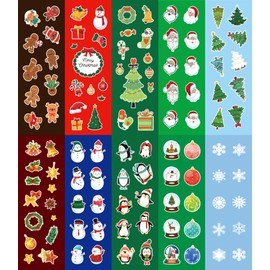 100 Sheets Christmas Stickers for Kids, Holiday Stickers for Christmas Party Favors