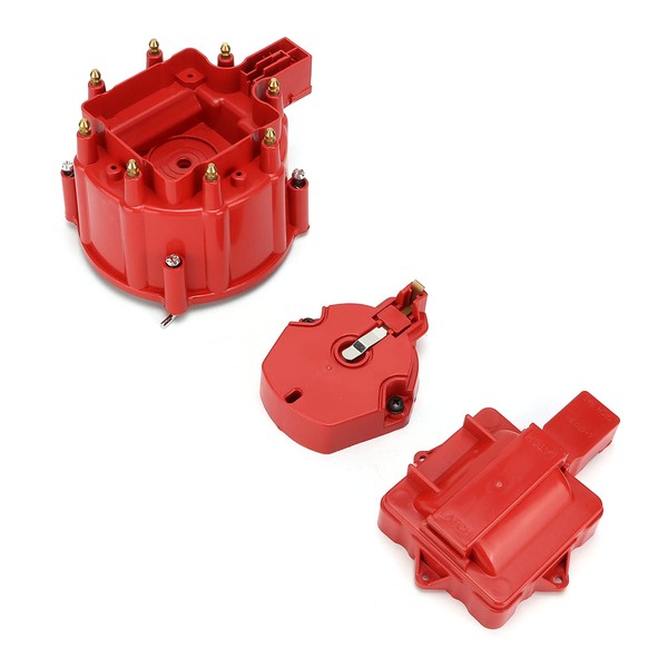Auto Parts Upgrade V8 265283 Engine Red Durable Distributor Cap