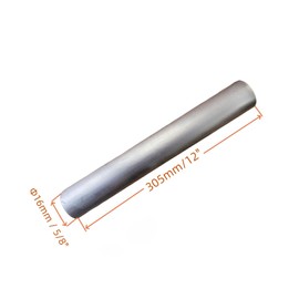 2Pcs 5/8" Diameter (16mm x 305mm) x 12" Long 6061 Solid Aluminum Round Rod,T6511 Solid Extruded,New Lathe bar Metal Bar (Multiple Sizes)
