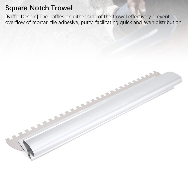 Tile Trowel, 2/5x2/5in Square Notch Trowel Tile Adhesive Spreader Tile