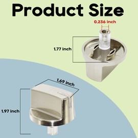 Qinerstool 5 Pack AEZ73293801 Burner Control Knob Assembly Replacement, Compatible with lg Range/Stove Gas Cooktop, Burner Knob Replace Part EBZ60710601, 2025031, AH3639420, EA3639420, AP5594929, PS3639420