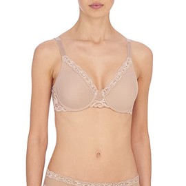 Natori Women Feathers Full Figure Contour Underwire Bra (Cafe, 34DD)