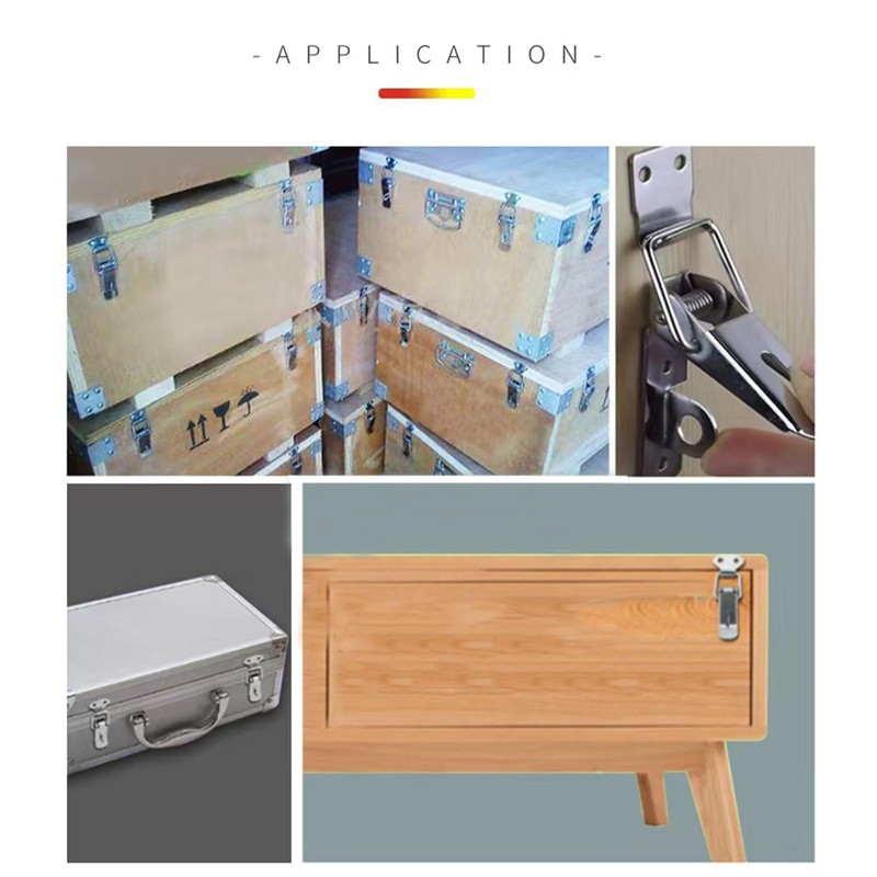 Stainless Steel Tension Latch, with Screws, Box Closure, Snap Closure,