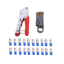 Pelacables de Compresión, Conector F, Cable Coaxial, Juego de Herramientas RG6 RG59, Conecta Conectores de Compresión RG-6, RG-59 en Cable Coaxial