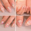 HNUIX Nail Art Charms - Metal Silver & Gold Beads,