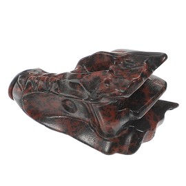 OHPHCALL Crystal Dragon Head Skull Figurine Unique Dragon Skull Decor for Home and Office Decorative Ornament for and Bedrooms Portable Present Idea Stunning Art