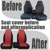 Fioqe 2PCS Front 60/40 Cloth High Back Bench Seat Cover