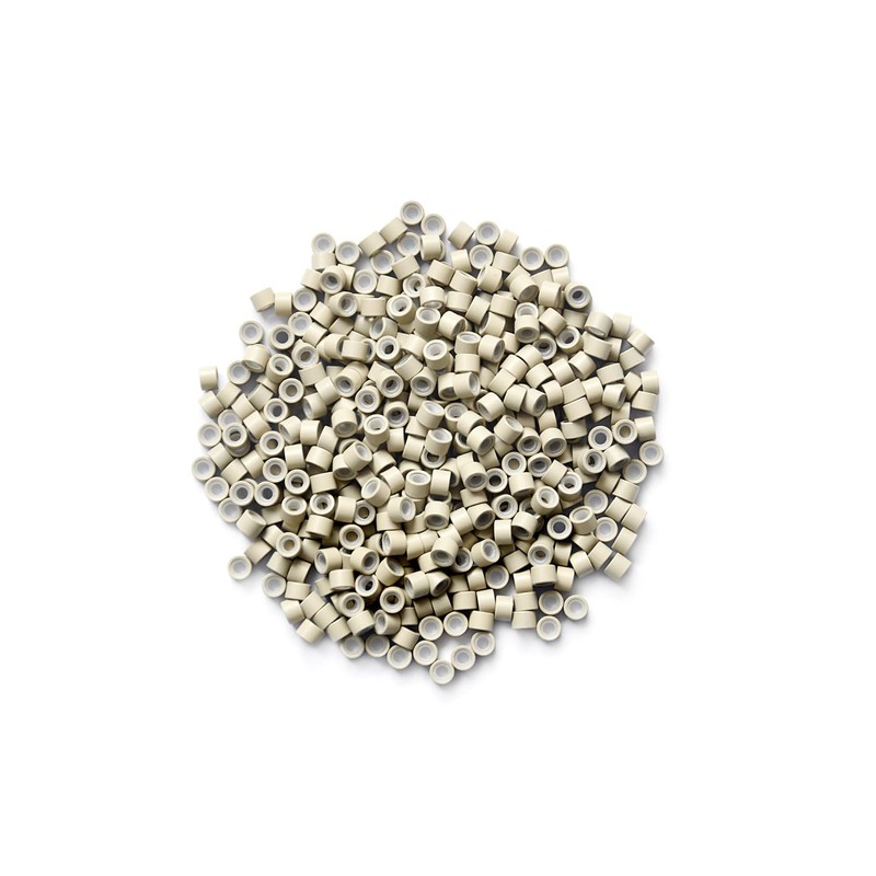 500 Pcs 4mm Silicone Lined Micro Links Rings Beads for