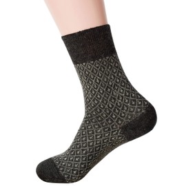Hirsch Natur, Lightweight socks with pattern, 100% wool (kbT), Anthracite patterned