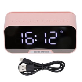 D‑88 Multifunctional Bluetooth Clock Speaker Portable Dual Alarm Clock Function Speaker for Bedroom OfficePink