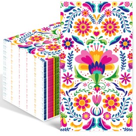 100PCS Mexican Floral Paper Napkins Disposable Hand Towels for Bathroom 3 Ply Cinco De Mayo Guest Napkins Decorative Fiesta Dinner Napkins for Wedding Birthday Mexico Taco Party Supplies