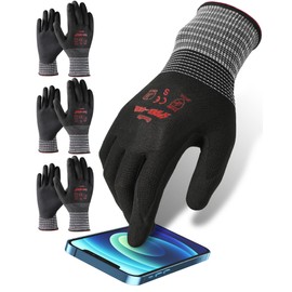 Duerfusa SPIDER-GRIP Work Gloves, Strong Adsorption to Feeling Light Weight, Backless Gloves, For Work, Transportation, Moving, Warehouse Work, Corporation, Easy Lifting, Improved Fit, Easy to Put On