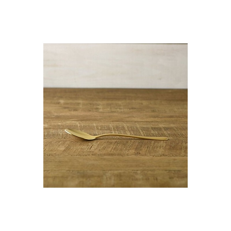 Tsubame Sanjo Retro Elegante Matte Gold Dessert Spoon