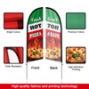 QSUM Fresh Hot Pizza Flag for Business, 8FT Fresh Hot